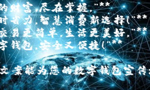 ### 數(shù)字錢(qián)包創(chuàng)意文案

1. **“輕松支付，精彩生活！”**
2. **“你的財(cái)富，盡在掌握?！?*
3. **“省時(shí)省力，智慧消費(fèi)新選擇！”**
4. **“讓交易更簡(jiǎn)單，生活更美好?！?*
5. **“數(shù)字錢(qián)包，安全又便捷！”**

希望這些文案能為您的數(shù)字錢(qián)包宣傳增添靈感！